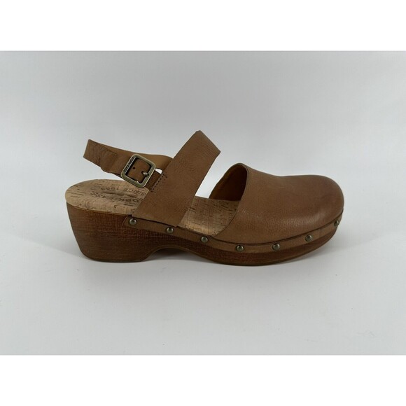 Kork-Ease Shoes - KORK-EASE Sayda Sz 10M Brown Leather Clog Wood Heel Mule Sandal